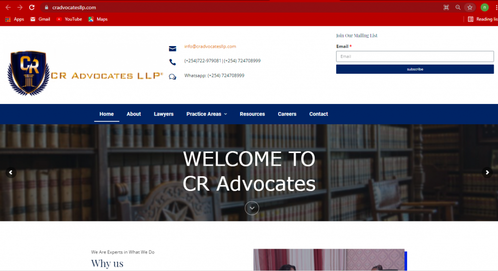 CR Advocates Website Design
